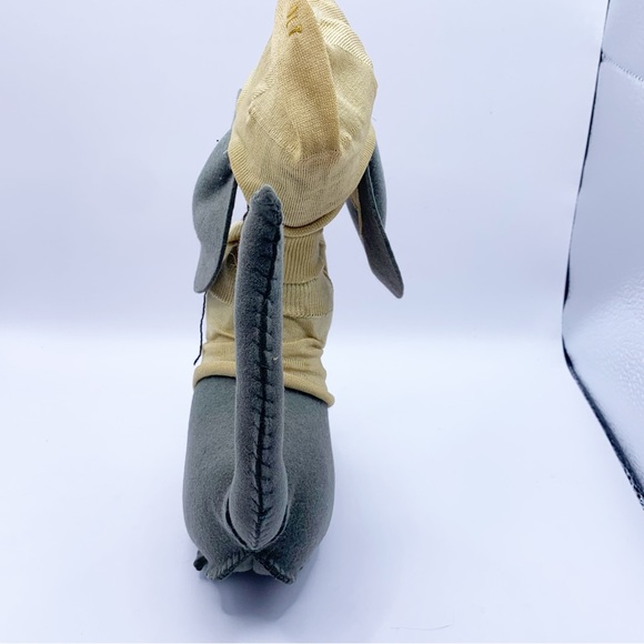 Antique stuffed animal large ears mouse with sock clothing heavy felt hand made - Picture 11 of 13